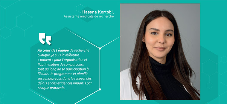 Hassna Kortobi, Assistante médicale de recherche